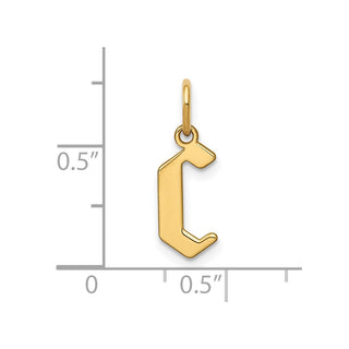 14k Yellow Gold Letter C Initial Charm XNA1335Y/C