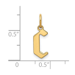 14k Yellow Gold Letter C Initial Charm XNA1335Y/C
