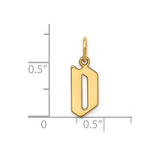 14k Yellow Gold Letter D Initial Charm XNA1335Y/D