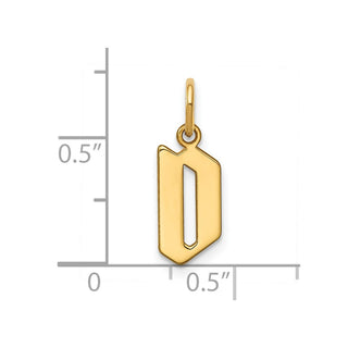 14k Yellow Gold Letter D Initial Charm XNA1335Y/D