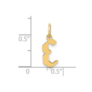 14k Yellow Gold Letter E Initial Charm XNA1335Y/E