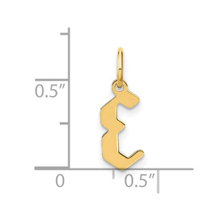 14k Yellow Gold Letter E Initial Charm XNA1335Y/E