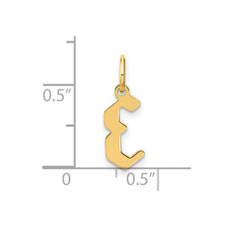 14k Yellow Gold Letter E Initial Charm XNA1335Y/E