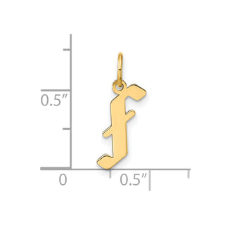 14k Yellow Gold Letter F Initial Charm XNA1335Y/F