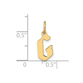 14k Yellow Gold Letter G Initial Charm XNA1335Y/G