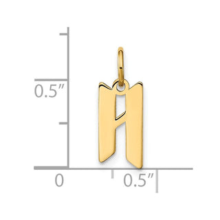 14k Yellow Gold Letter H Initial Charm XNA1335Y/H