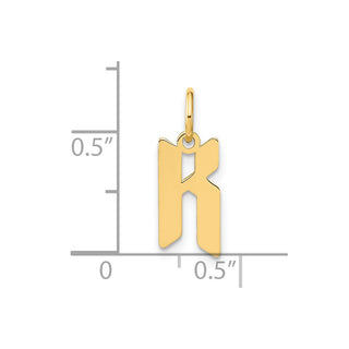 14k Yellow Gold Letter K Initial Charm XNA1335Y/K