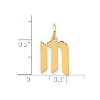 14k Yellow Gold Letter M Initial Charm XNA1335Y/M