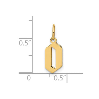 14k Yellow Gold Letter O Initial Charm XNA1335Y/O