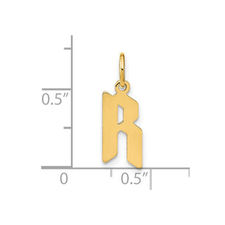 14k Yellow Gold Letter R Initial Charm XNA1335Y/R