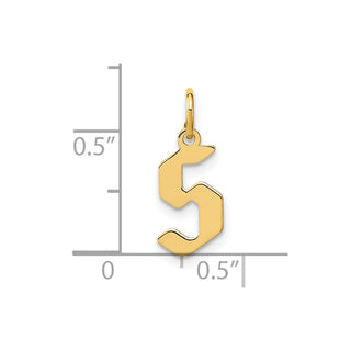 14k Yellow Gold Letter S Initial Charm XNA1335Y/S