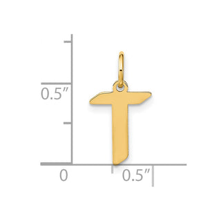 14k Yellow Gold Letter T Initial Charm XNA1335Y/T