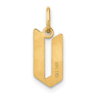 14k Yellow Gold Letter V Initial Charm XNA1335Y/V