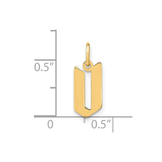 14k Yellow Gold Letter V Initial Charm XNA1335Y/V