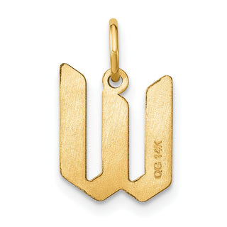 14k Yellow Gold Letter W Initial Charm XNA1335Y/W