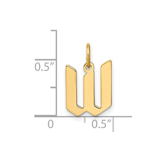 14k Yellow Gold Letter W Initial Charm XNA1335Y/W