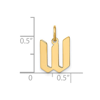 14k Yellow Gold Letter W Initial Charm XNA1335Y/W