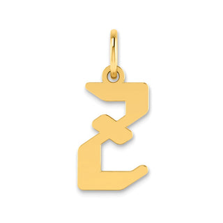 14k Yellow Gold Letter Z Initial Charm XNA1335Y/Z