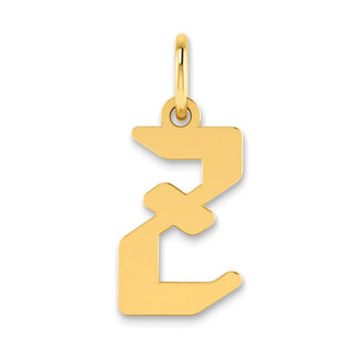14k Yellow Gold Letter Z Initial Charm XNA1335Y/Z