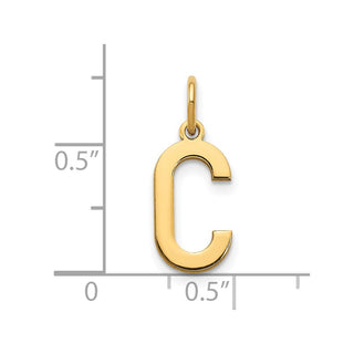14k Yellow Gold Letter C Initial Charm XNA1336Y/C