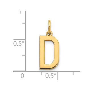 14k Yellow Gold Letter D Initial Charm XNA1336Y/D