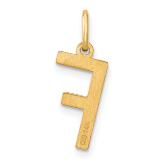 14k Yellow Gold Letter F Initial Charm XNA1336Y/F