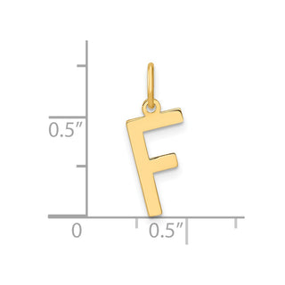 14k Yellow Gold Letter F Initial Charm XNA1336Y/F