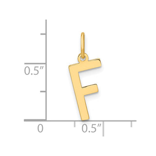 14k Yellow Gold Letter F Initial Charm XNA1336Y/F
