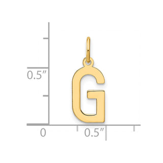 14k Yellow Gold Letter G Initial Charm XNA1336Y/G