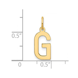 14k Yellow Gold Letter G Initial Charm XNA1336Y/G