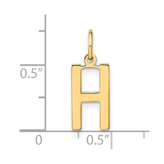 14k Yellow Gold Letter H Initial Charm XNA1336Y/H