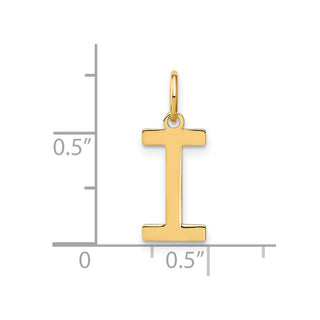 14k Yellow Gold Letter I Initial Charm XNA1336Y/I