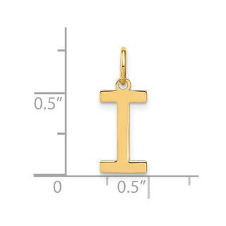 14k Yellow Gold Letter I Initial Charm XNA1336Y/I