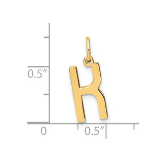 14k Yellow Gold Letter K Initial Charm XNA1336Y/K