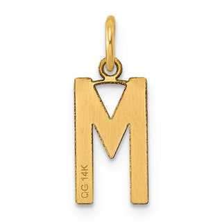 14k Yellow Gold Letter M Initial Charm XNA1336Y/M