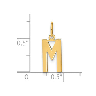 14k Yellow Gold Letter M Initial Charm XNA1336Y/M