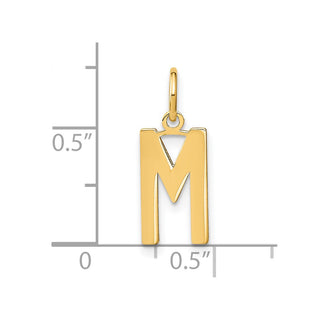 14k Yellow Gold Letter M Initial Charm XNA1336Y/M