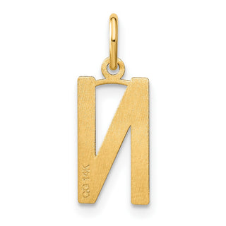14k Yellow Gold Letter N Initial Charm XNA1336Y/N