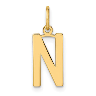 14k Yellow Gold Letter N Initial Charm XNA1336Y/N