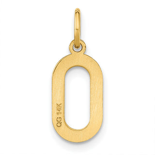 14k Yellow Gold Letter O Initial Charm XNA1336Y/O