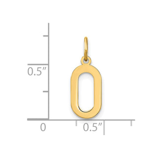 14k Yellow Gold Letter O Initial Charm XNA1336Y/O
