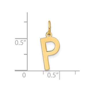 14k Yellow Gold Letter P Initial Charm XNA1336Y/P