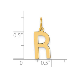14k Yellow Gold Letter R Initial Charm XNA1336Y/R