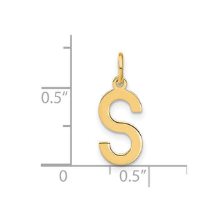 14k Yellow Gold Letter S Initial Charm XNA1336Y/S