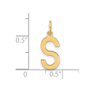 14k Yellow Gold Letter S Initial Charm XNA1336Y/S