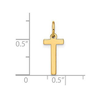 14k Yellow Gold Letter T Initial Charm XNA1336Y/T