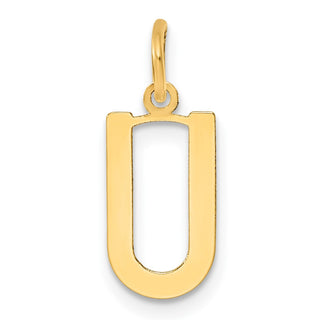 14k Yellow Gold Letter U Initial Charm XNA1336Y/U