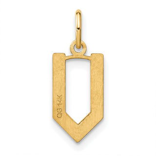 14k Yellow Gold Letter V Initial Charm XNA1336Y/V