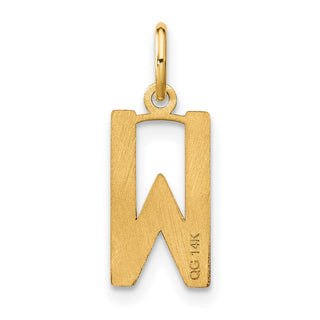 14k Yellow Gold Letter W Initial Charm XNA1336Y/W