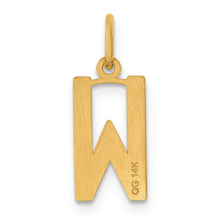 14k Yellow Gold Letter W Initial Charm XNA1336Y/W